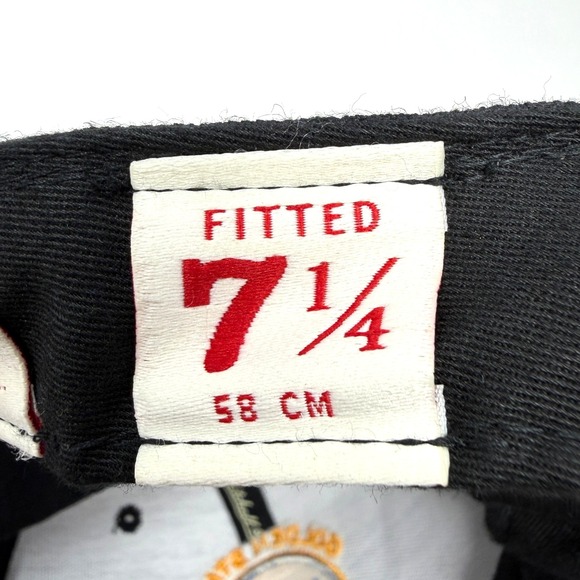 Mitchell & Ness Golden State Warriors Fitted Hat Black Wool NBA Cap 7 1/4 - Picture 7 of 9